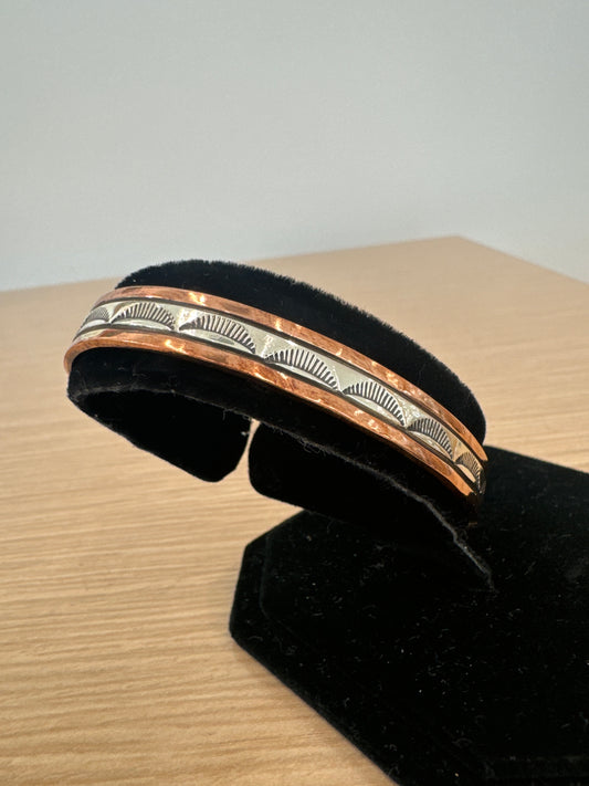 5/16" Copper and Silver Bracelet
