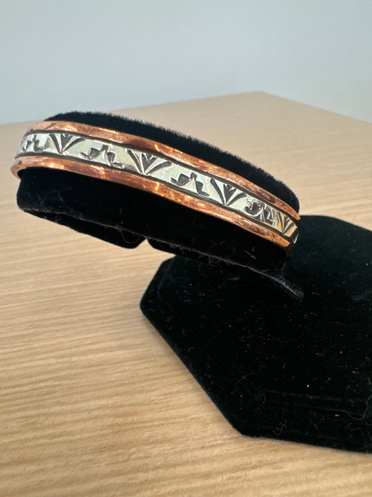 5/16" Copper and Silver Bracelet