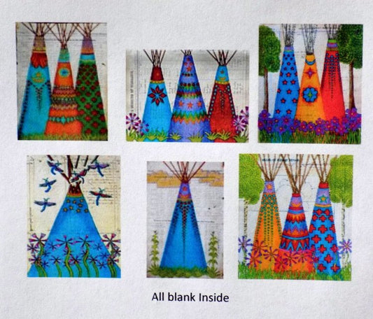 "Tee-pees" Greeting & Notecard 6 Pack