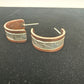 Copper and Silver Hoop Earrings