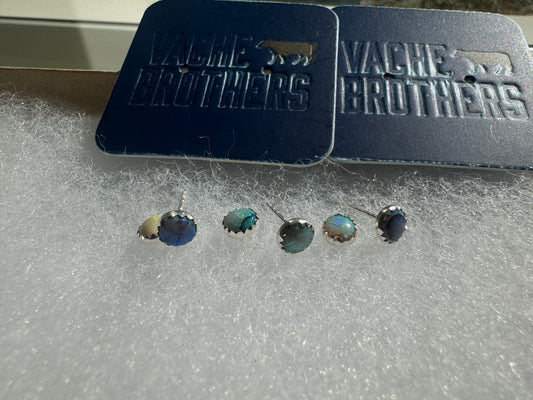 Sterling Opal Stone Earrings