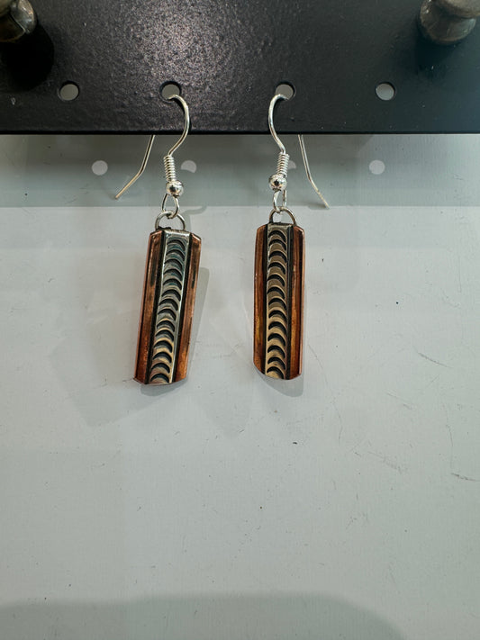 Copper and Silver Earrings