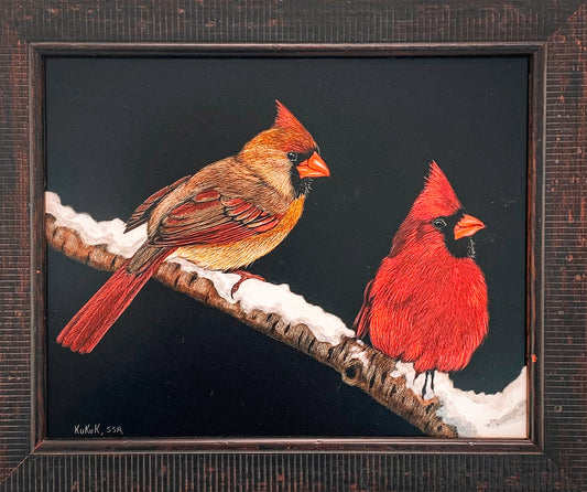 Winter Cardinals Scratchwork
