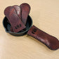Bison Leather Cast Iron Handle Covers