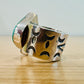 Sterling Silver Ring with Boulder Turquoise Stone
