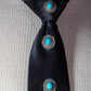 Sterling Silver and Sleeping Beauty Turquoise Concho Tie