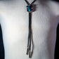 Sterling Silver and Kingman Turquoise Bolo with Handmade Tips