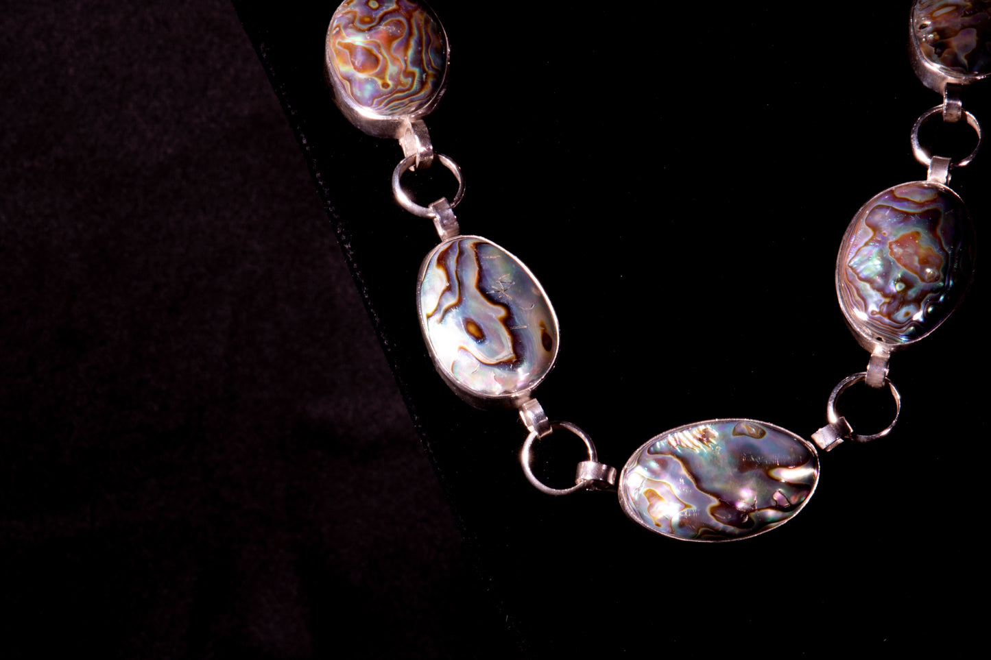 Abalone and Sterling Silver Necklace and Earring Set
