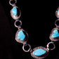 Sterling Silver and Natural Sleeping Beauty Turquoise Necklace and Earring Set