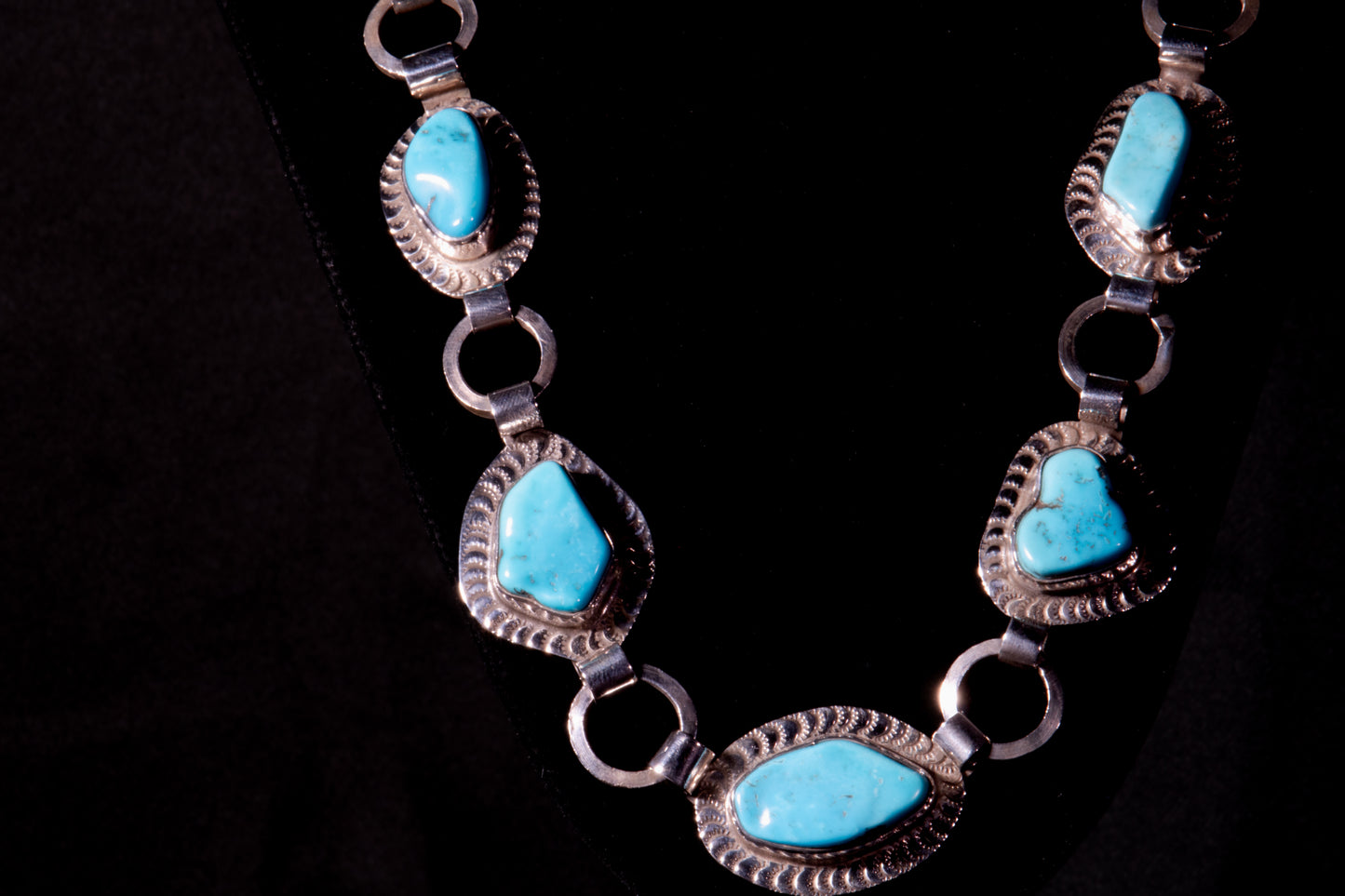 Sterling Silver and Natural Sleeping Beauty Turquoise Necklace and Earring Set