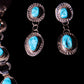 Sterling Silver and Natural Sleeping Beauty Turquoise Necklace and Earring Set