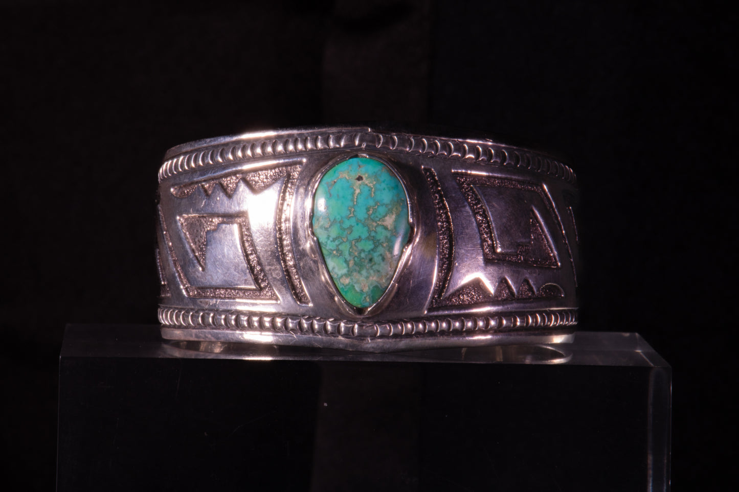Vintage Navajo Turquoise Sterling Cuff