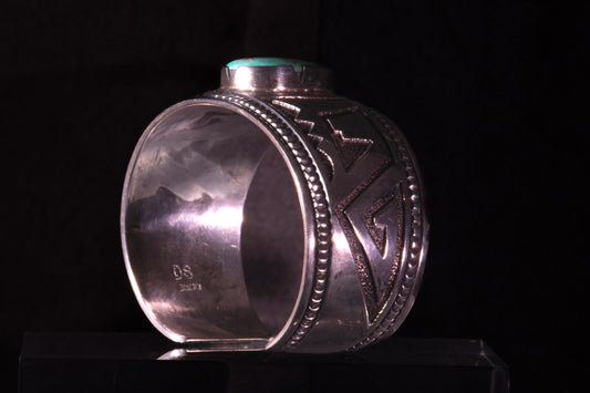 Vintage Navajo Turquoise Sterling Cuff