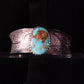 Sterling Silver Anticlastic Cuff with Kingman Turquoise