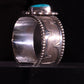 "Mama Wears My Heart on Her Wrist" Sterling Silver and Natural Ithaca Peak Turquoise Cuff