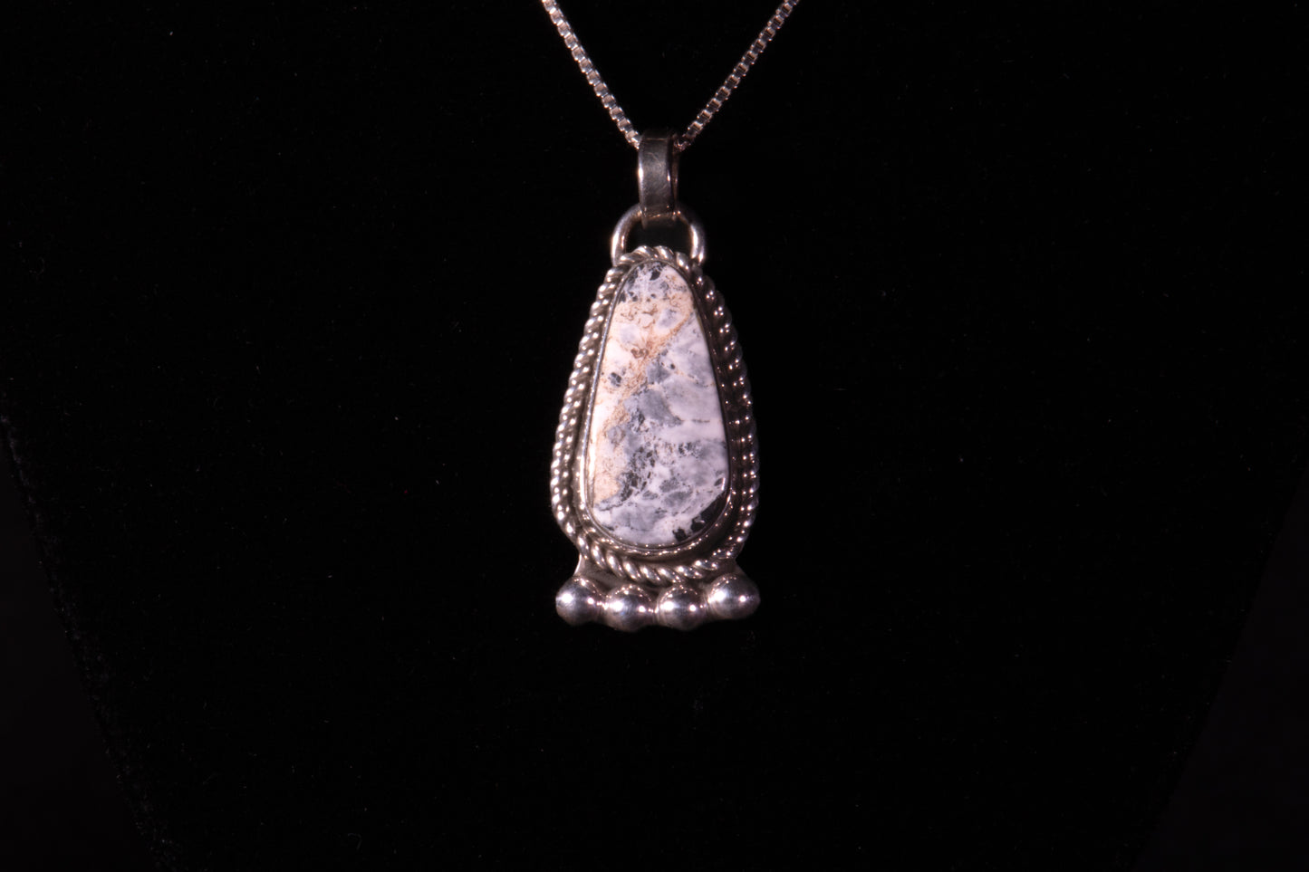 White Buffalo Necklace, Earring and Ring Set