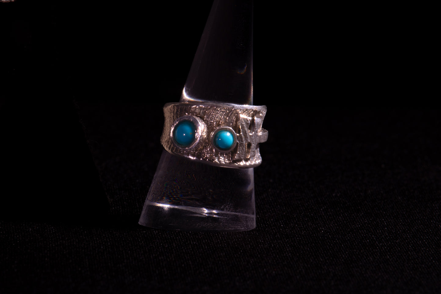 Cuttlefish Casted Sterling Silver with Sleeping Beauty and Mediterranean Coral Earrings & Ring Set