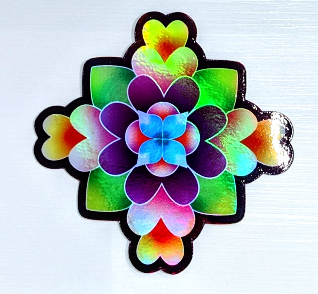 Floral Sticker Holographic