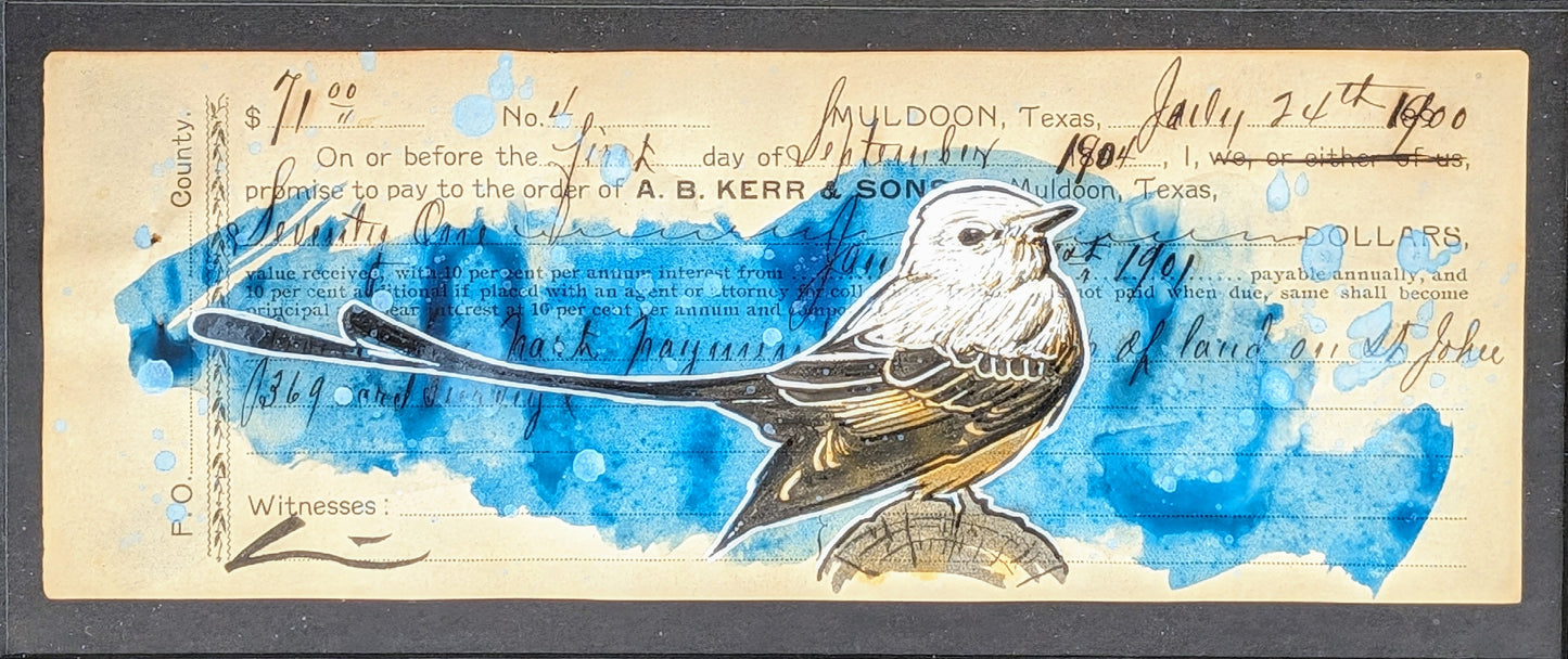 Scissortail 1904 Framed Ledger Art