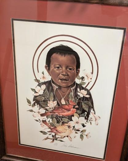 "Little Boy with Cardinals" by Troy Anderson