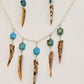 Turquoise & Shell Necklace/Earrings Set
