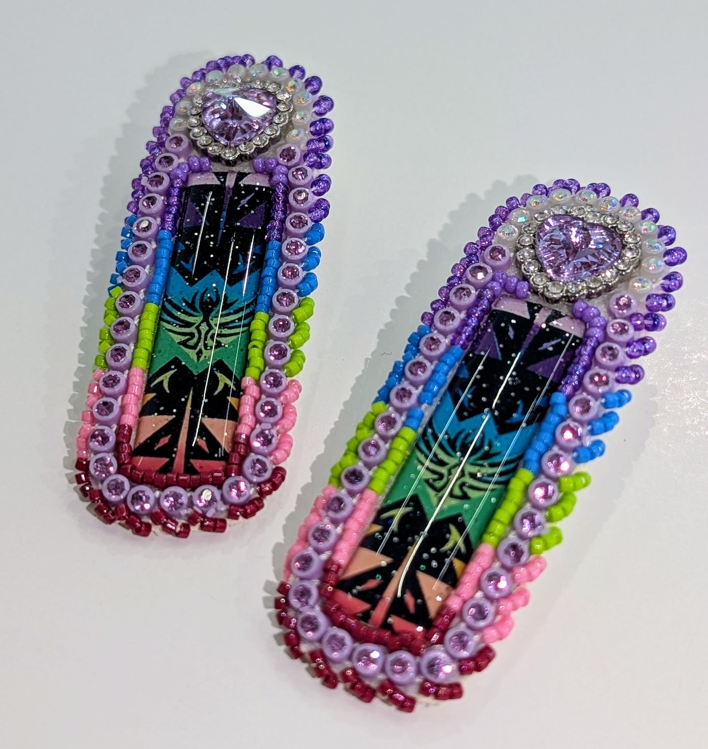 Colorful Oblong Powwow Earrings