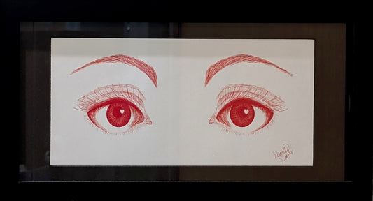 Eye of the Beholder (Red on White)