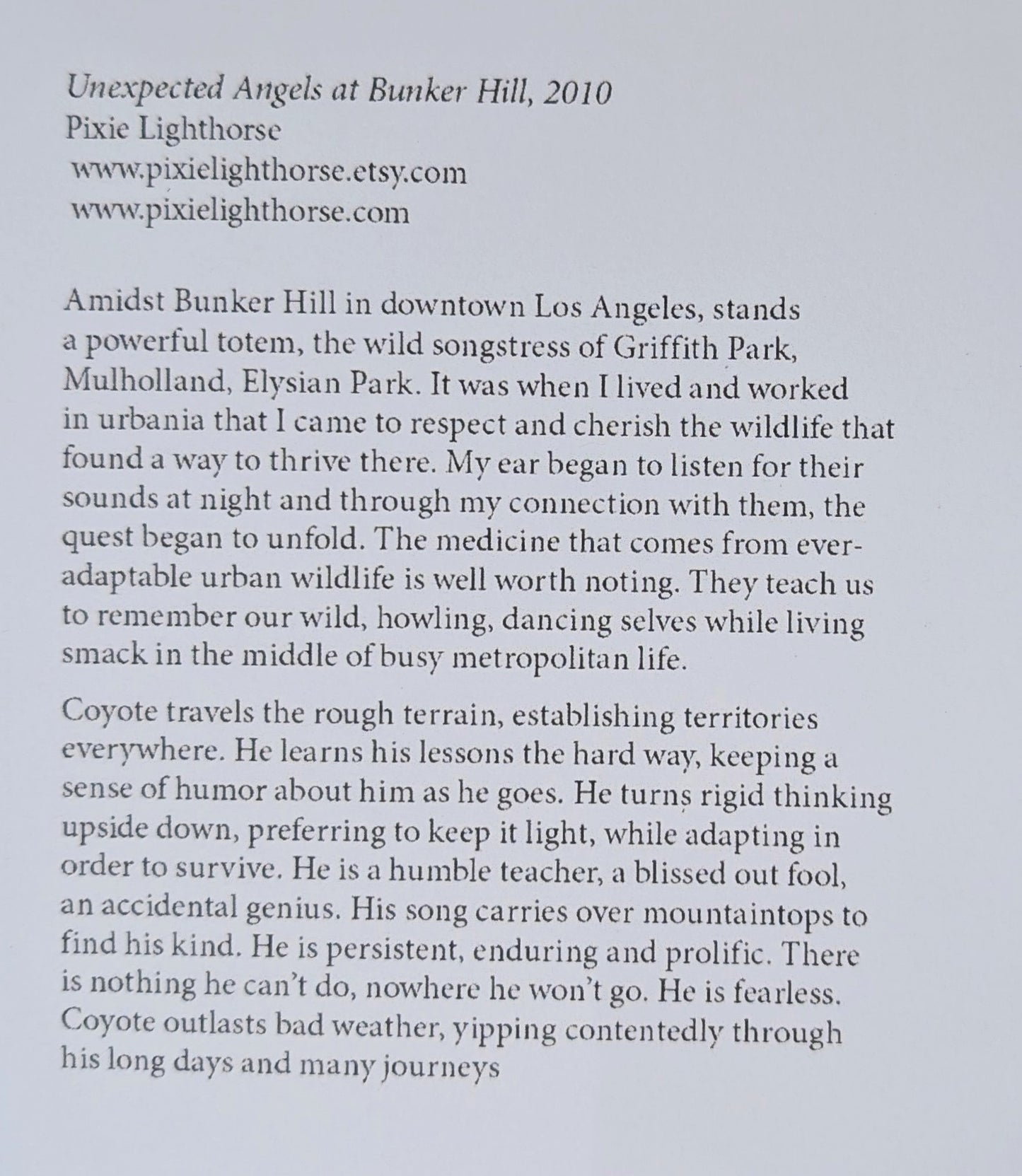 Unexpected Angels at Bunker Hill