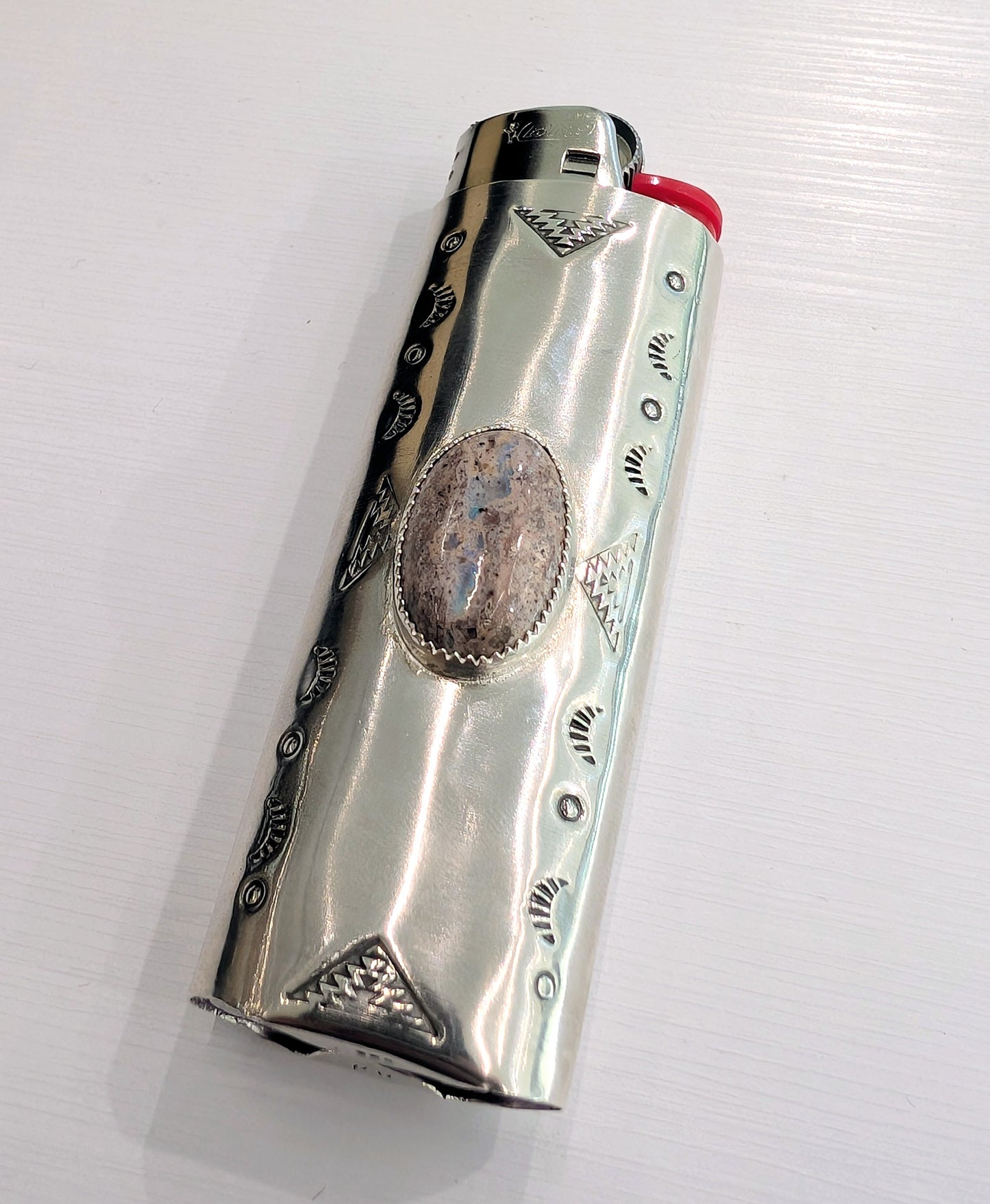 Silver Opal Lighter Cover