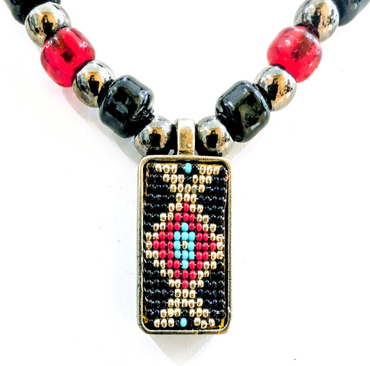 Black & Red Spirit Necklace