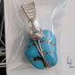 Wire Wrapped Turquoise Nugget Pendant