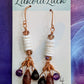 Garnet, Muscovite, Amethyst, Crystal, and Heishi Shell Earrings