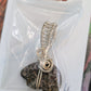 Wire Wrapped Bird's Eye Jasper Zuni Bear Pendant