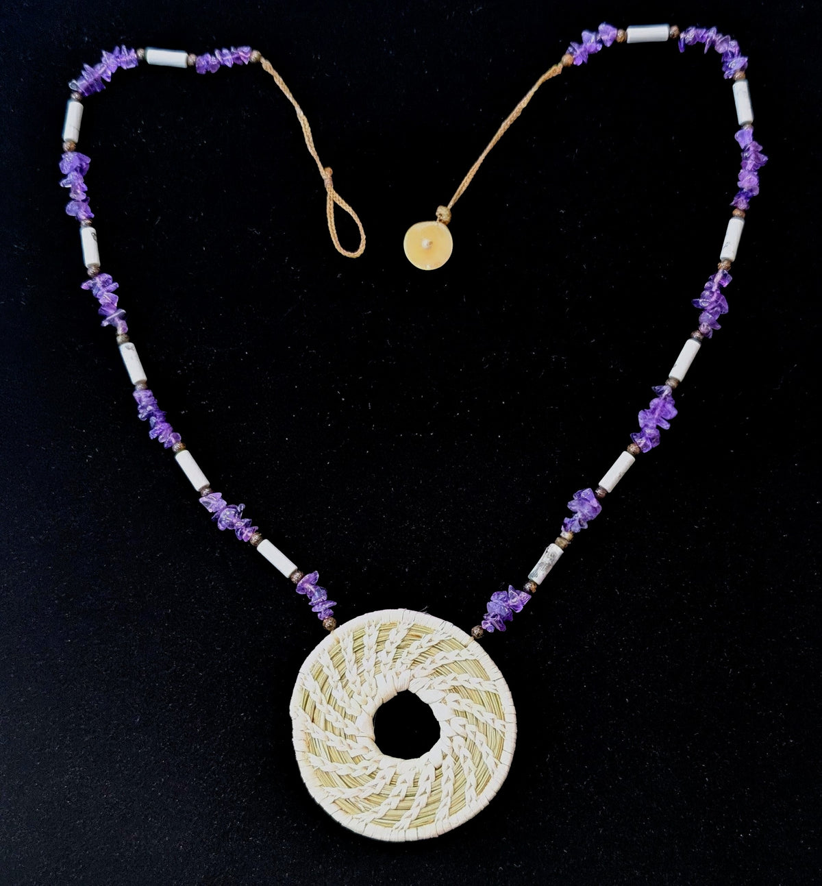 Medicine Wheel Necklace with Amethyst