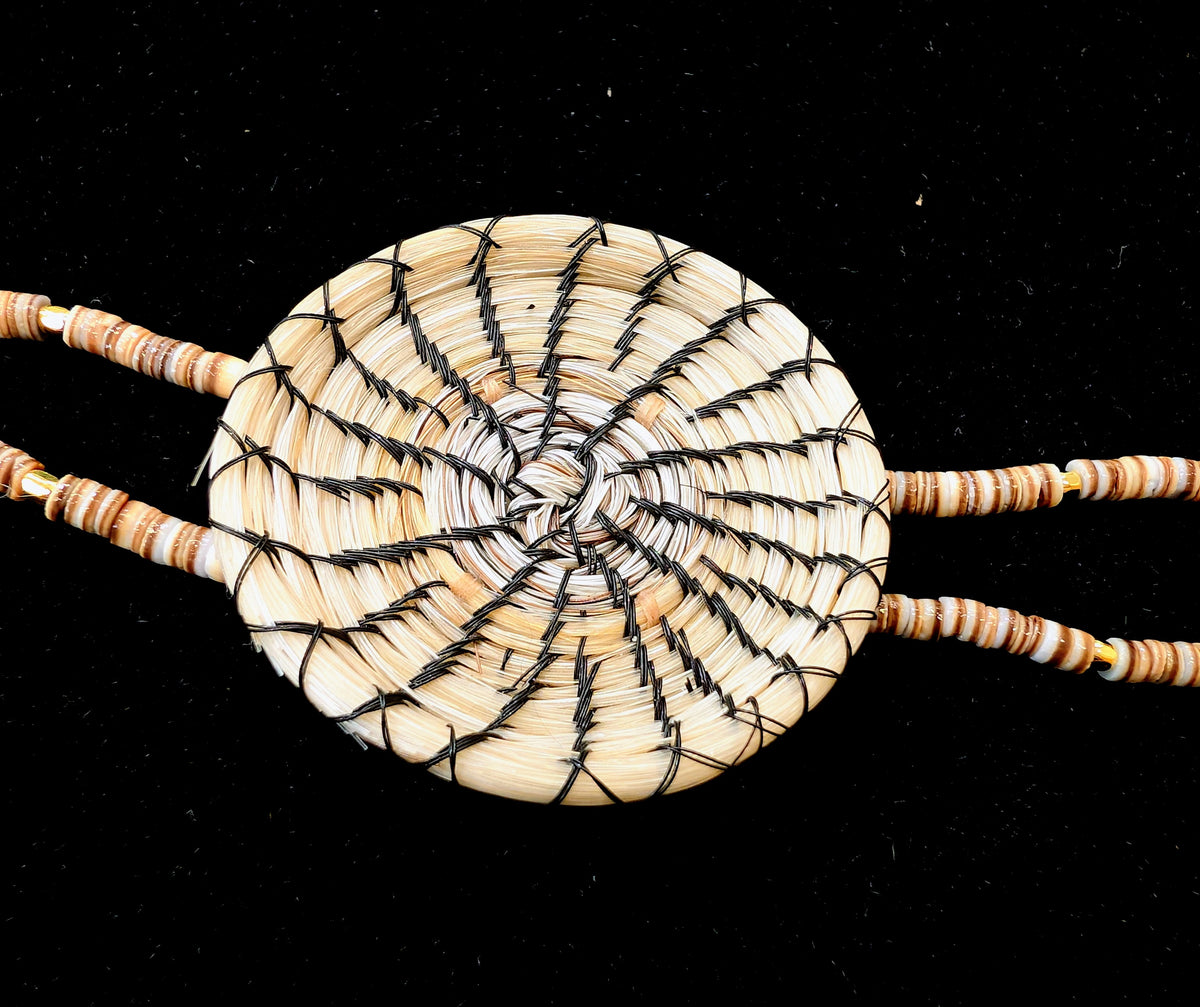 White Horsehair Basket Bracelet