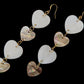 Four-Drop Mother-of-Pearl & Black Lip Shell Heart Earrings