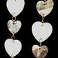 Four-Drop Mother-of-Pearl & Black Lip Shell Heart Earrings