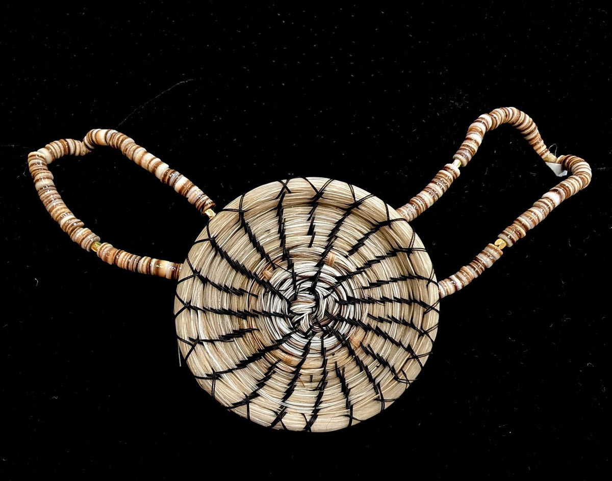 White Horsehair Basket Bracelet
