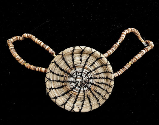 White Horsehair Basket Bracelet