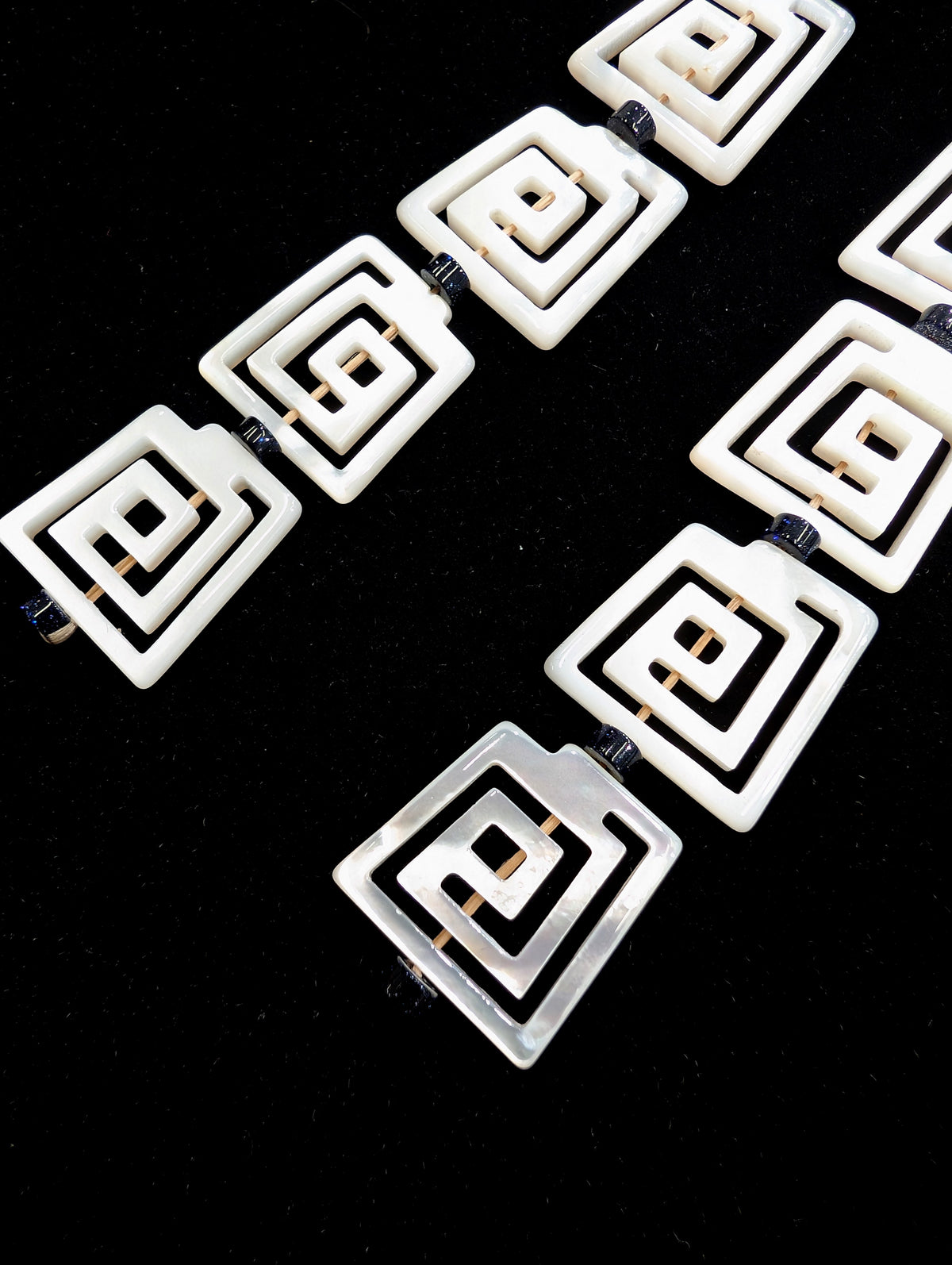 Boxed Water Design Mother-of-Pearl Earrings