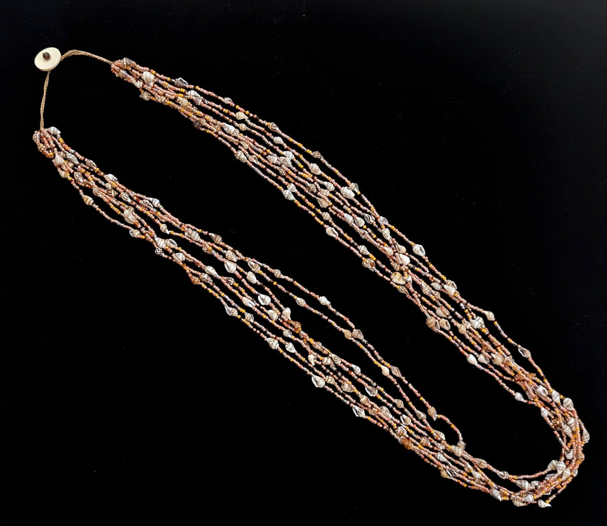 Pink Bead & Shell Necklace