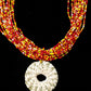 Red & Yellow Beaded Medicine Wheel Necklace