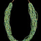Green Multi-Strand Beaded Necklace