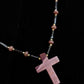 Purple Agate Cross Necklace