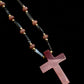 Purple Agate Cross Necklace