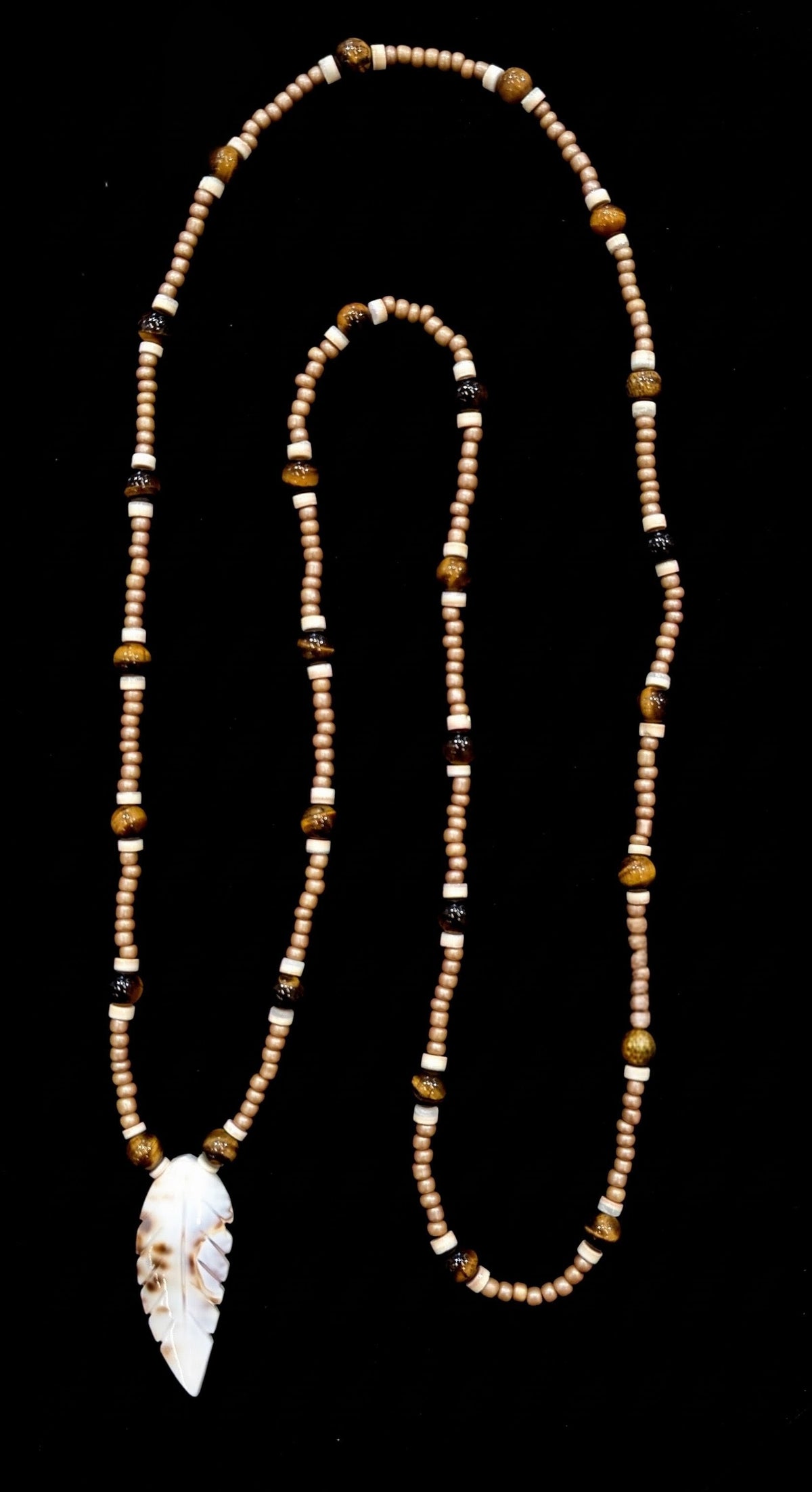 Cowrie Shell & Tiger Eye Necklace