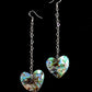 Double Abalone Heart Earrings