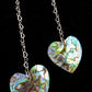 Double Abalone Heart Earrings