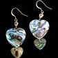 Double Abalone Heart Earrings with Gold-Filled Findings