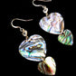 Double Abalone Heart Earrings with Gold-Filled Findings